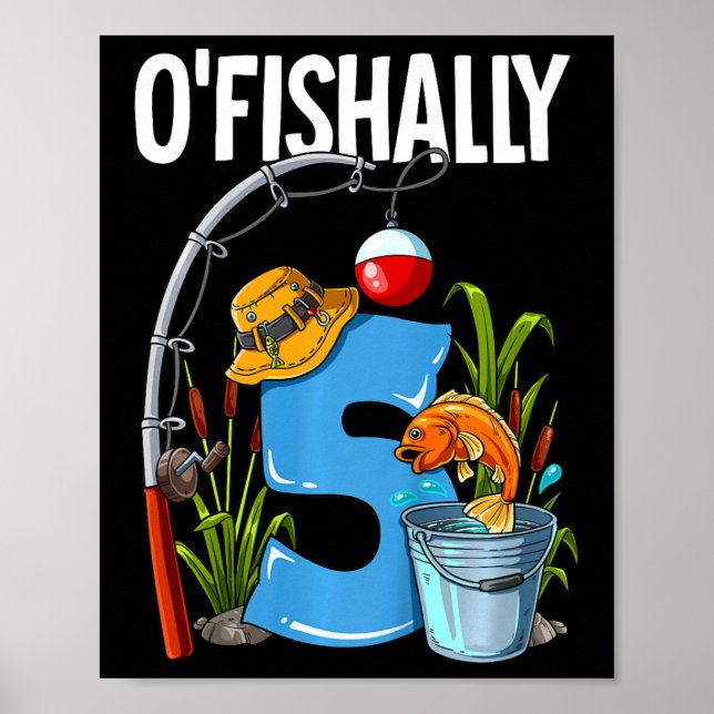 Poster Crianças O'fisally De 5 Anos De 5 de Aniversário (Frente)