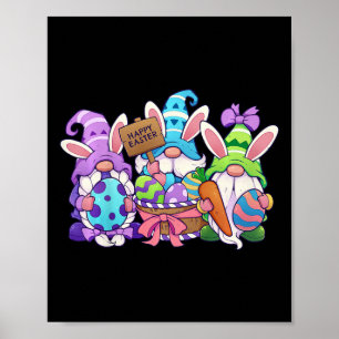 Poster Crianças Páscoa Engraçada Camisa Felz pascoa Gnomo