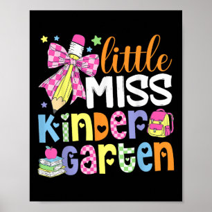 Poster Crianças Pequena Senhorita Menina Jardim de Infânc