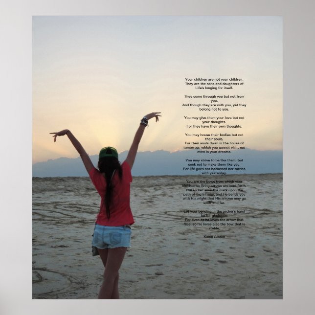 Póster Crianças por Kahlil Gibraltar (Frente)