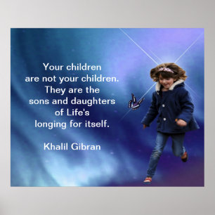 Póster Crianças por Kahlil Gibran