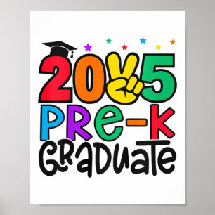 Poster Crianças Pré-k Formando 2025 Graduação pré-escolar