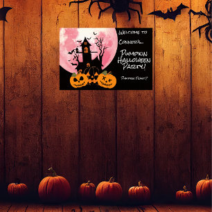 Poster Crianças Pumpkin Festa de Halloween