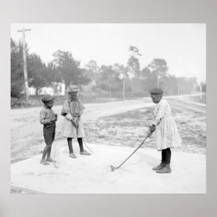 Póster Crianças que Golfing, 1905