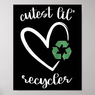 Poster Crianças Reciclam Meninas Cutes Dia da Terra Com