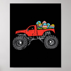 Poster Crianças Red Monster Ovos de Caminhão de Páscoa
