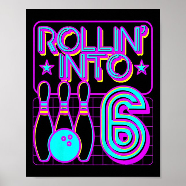 Poster Crianças Rolando Em 6 Boliche de Bowler 6 de Birth (Frente)
