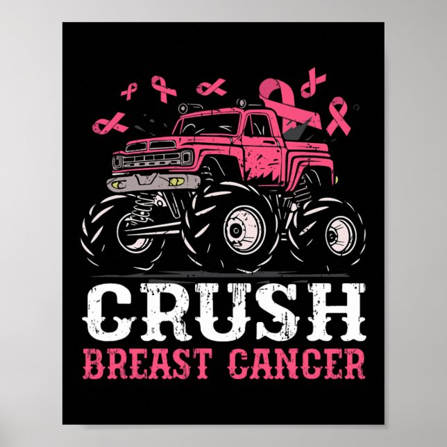 Poster Crianças Rosa, Cancer De Mama Esmagado (Frente)