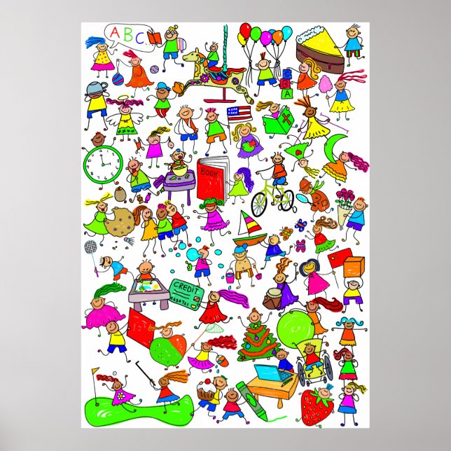 Póster Crianças são Excelentes - Ponta de desenho (Frente)