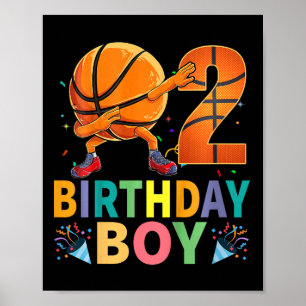 Poster Crianças segundo aniversário Dabbing 2 Anos Crianç