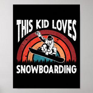 Poster Crianças Snowboard Art Snowboard Winter Legal Snow