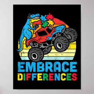 Poster Crianças Trex Monster Diferenças de Embriões de Ca