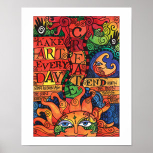 Póster Criar a arte cada dia