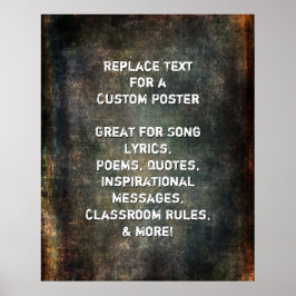 Poster Criar Cotação Personalizada em Texturas Escuras Qu