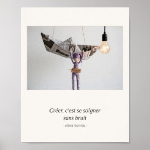 Poster Criar é se curar em silêncio — Série Papel