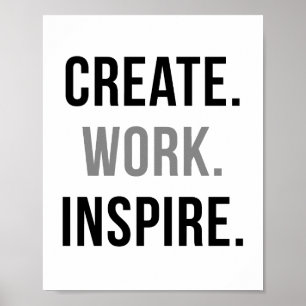 Poster Criar o trabalho inspiram