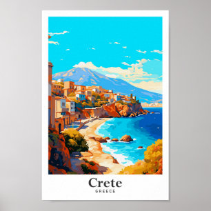 Poster Criar Retrato de Viagens vintage de Grécia