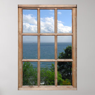 Póster Criar uma Árvore e Vista Marítima de um Efeito da