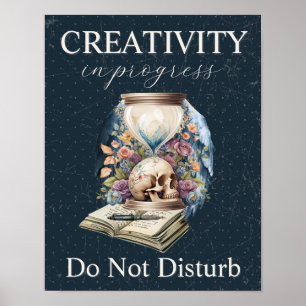 Poster Criatividade em curso não perturba o presente do a