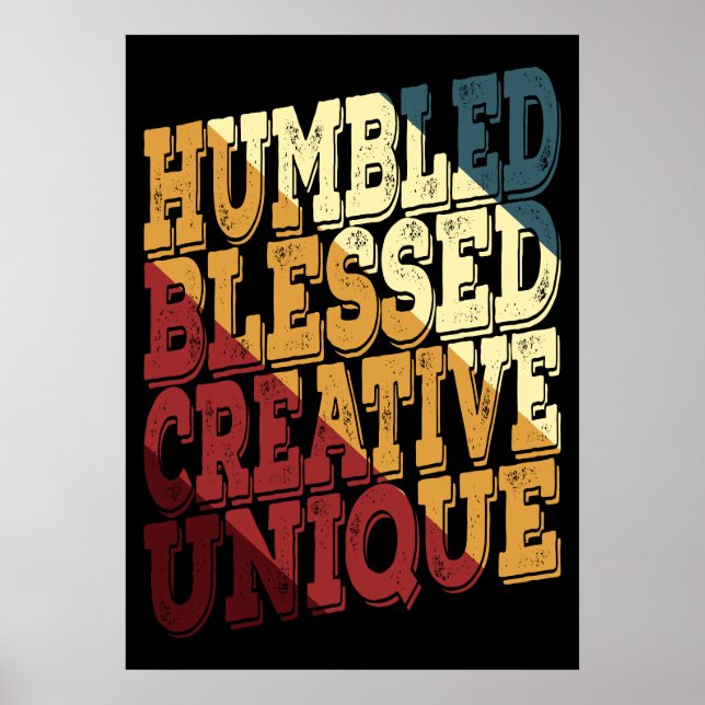 Poster Criativo Única Abençoada Humilde (Frente)