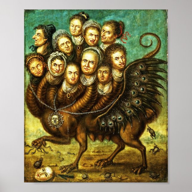 Póster Criatura Assada por Chimera Monstro no início do s (Frente)