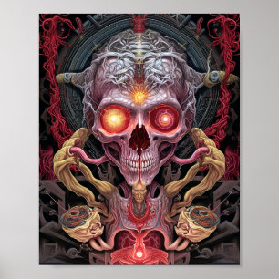 Poster Criatura de alienígena - Arte de horror surreal