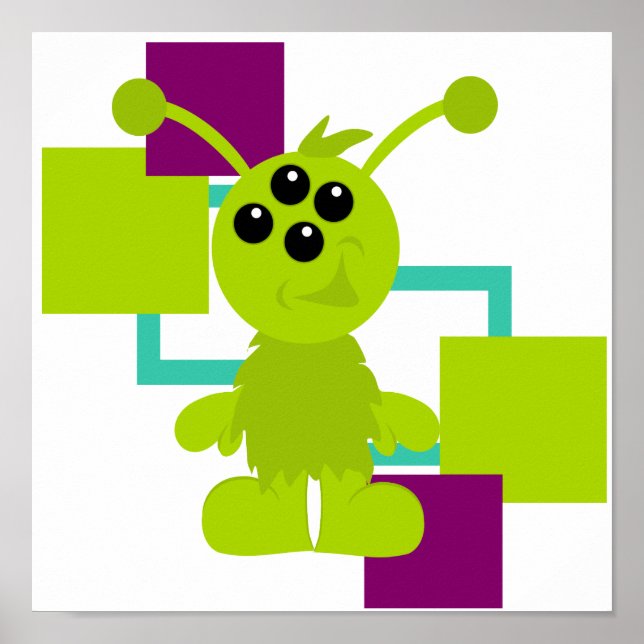 Poster Criatura de Alienígena Monstro Pequeno (Frente)