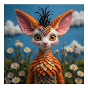 Póster Criatura de Fantasia Whimsical