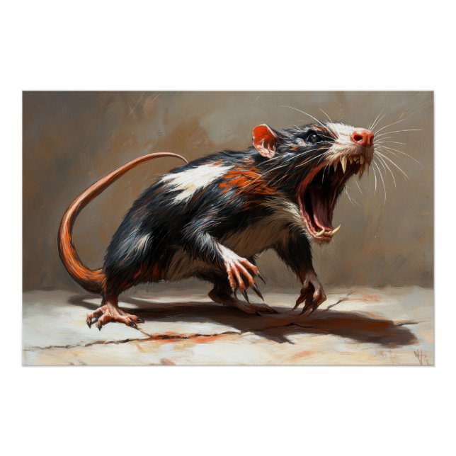 Póster Criatura de rato monstro (Frente)