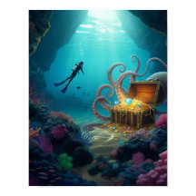 Criatura marinha guarda tesouro 