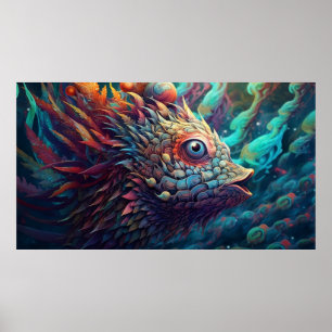 Poster Criatura Psychedelic Trippy