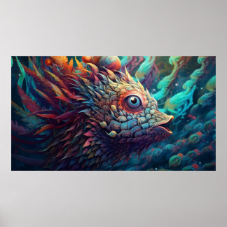 Poster Criatura Psychedelic Trippy