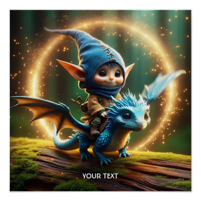 Póster Criatura Voadora Bestial Fantasy (Frente)