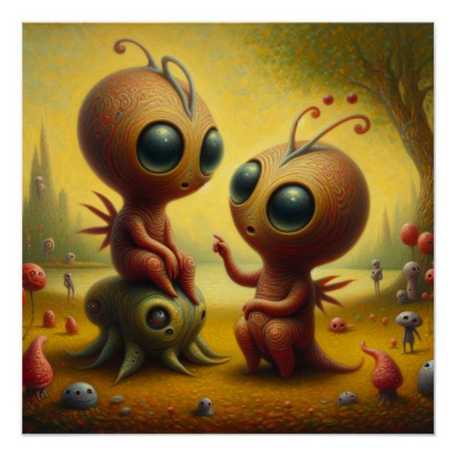 Póster Criaturas estranhas (Frente)