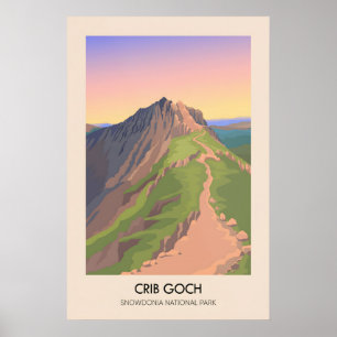 Poster Crib Goch Snowdonia Cartaz de Viagens