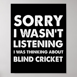 Poster Cricket Cego Engraçado Desculpe Não Estava Ouvindo