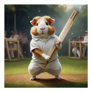 Póster **"Cricket Craze: A grande partida do Porco da Gui