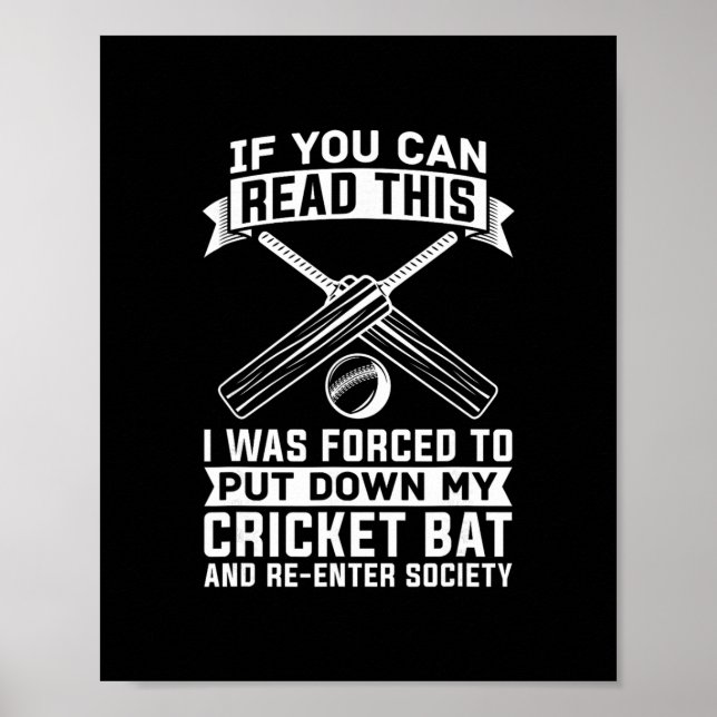 Poster Cricket - Cricketer Club Player Tsman Bowler Crick (Frente)
