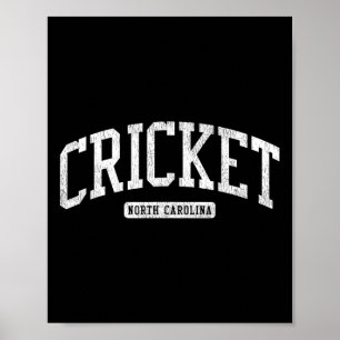 Poster Cricket da Carolina do Norte Nc Js03 Faculdade Uni