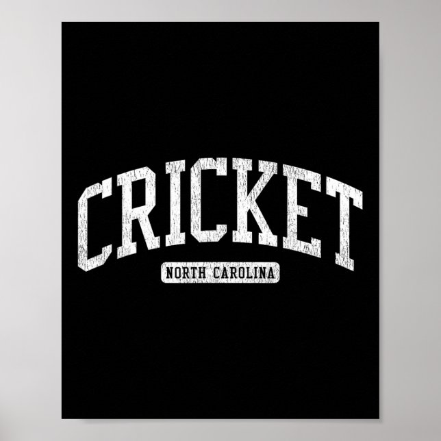 Poster Cricket da Carolina do Norte Nc Js03 Faculdade Uni (Frente)