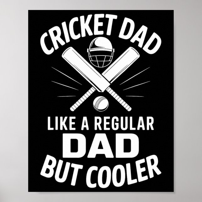 Poster Cricket Dad Funny Cricket  (Frente)