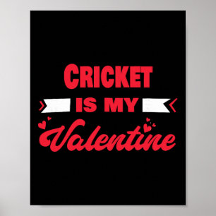 Poster Cricket é meu valentim Dia dos Namorados Crick eng