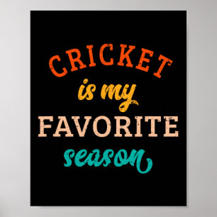 Poster Cricket É Minha Temporada Favorita Amante de Crick