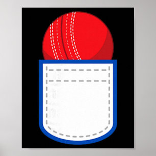 Poster Cricket engraçado Ll no meu falso jogo de cricket 