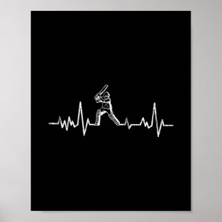 Poster Cricket Funny Heartbeat Graphic For Player