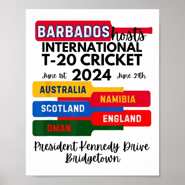 Poster Cricket Internacional Rdos T-20 (Frente)