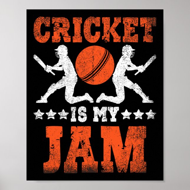Poster Cricket Is My Jam Cricket  (Frente)
