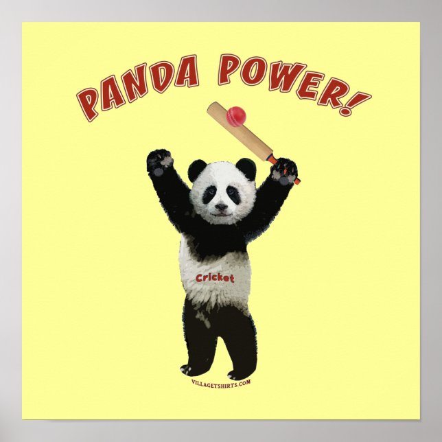 Póster Cricket Panda Power (Frente)