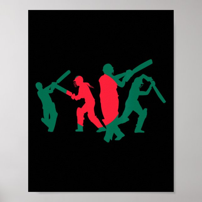 Poster Cricket Player Design 1  (Frente)