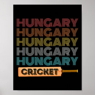Poster Cricket Retro Vintage Hungria